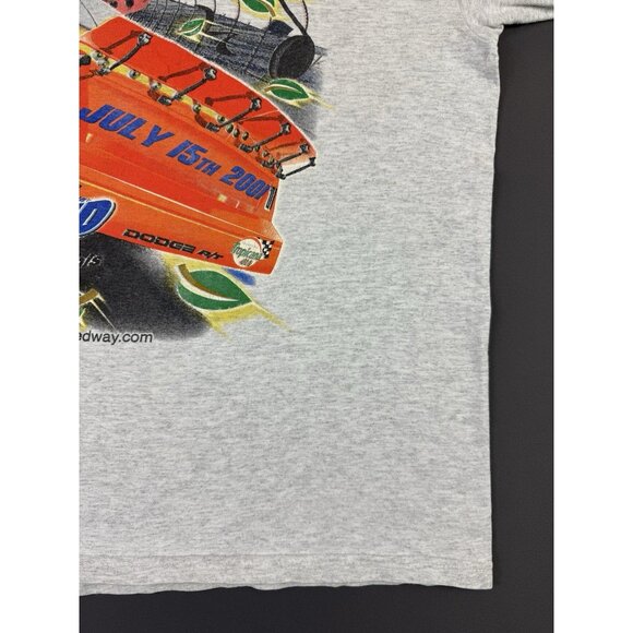 Rare Vintage Y2K Nascar Tropicana 400 Chicago Blues Car Racing Grey 2XL Shirt T - Picture 7 of 14